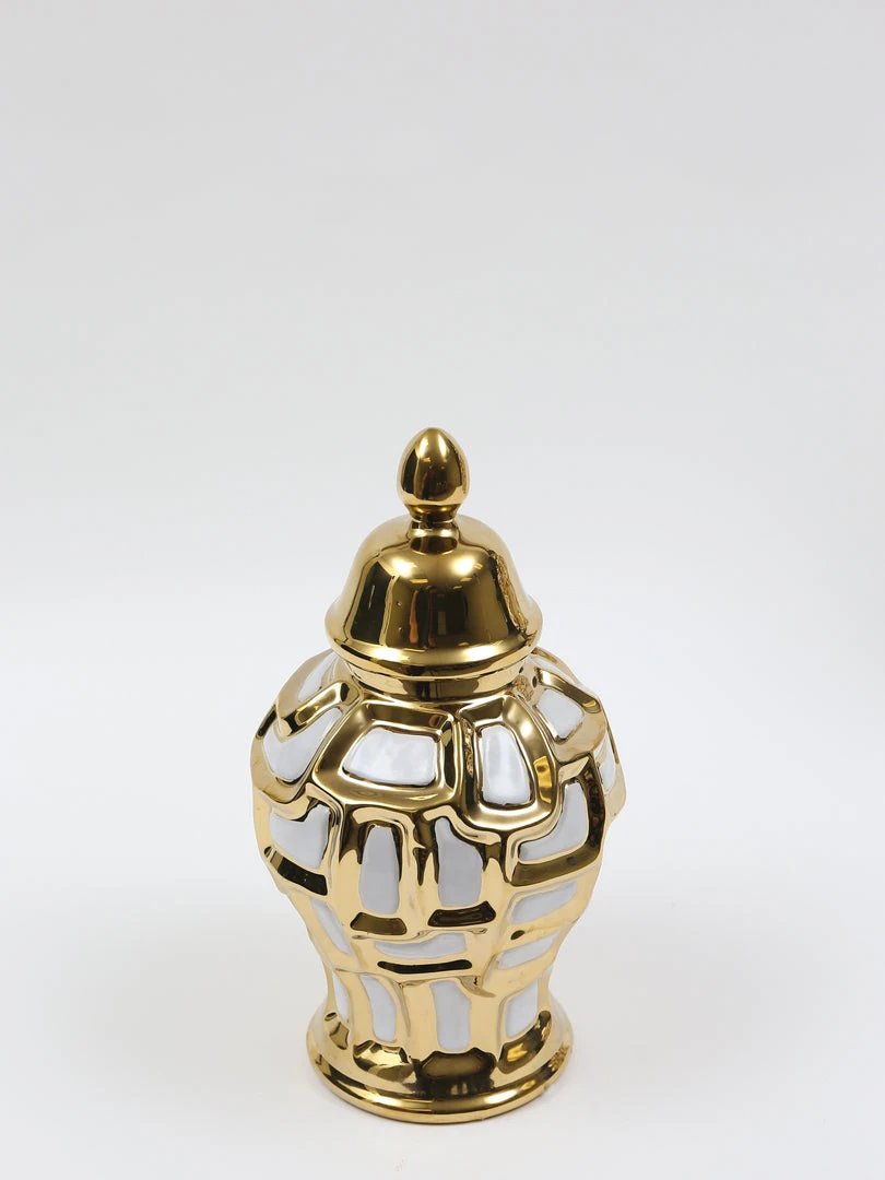 Inspire Me! Home Decor Gold & White Ginger Jar (3 Sizes) 9 Inspire Me! Home Decor Gold & White Ginger Jar (3 Sizes)
