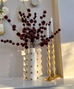 Inspire Me! Home Decor 33" Burgundy Craspedia Stem