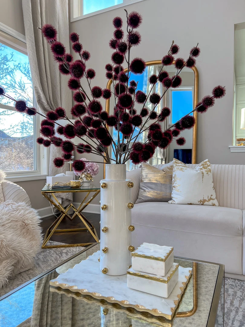 Inspire Me! Home Decor White Ceramic Studded Vase (3 Sizes) 9 Inspire Me! Home Decor White Ceramic Studded Vase (3 Sizes)