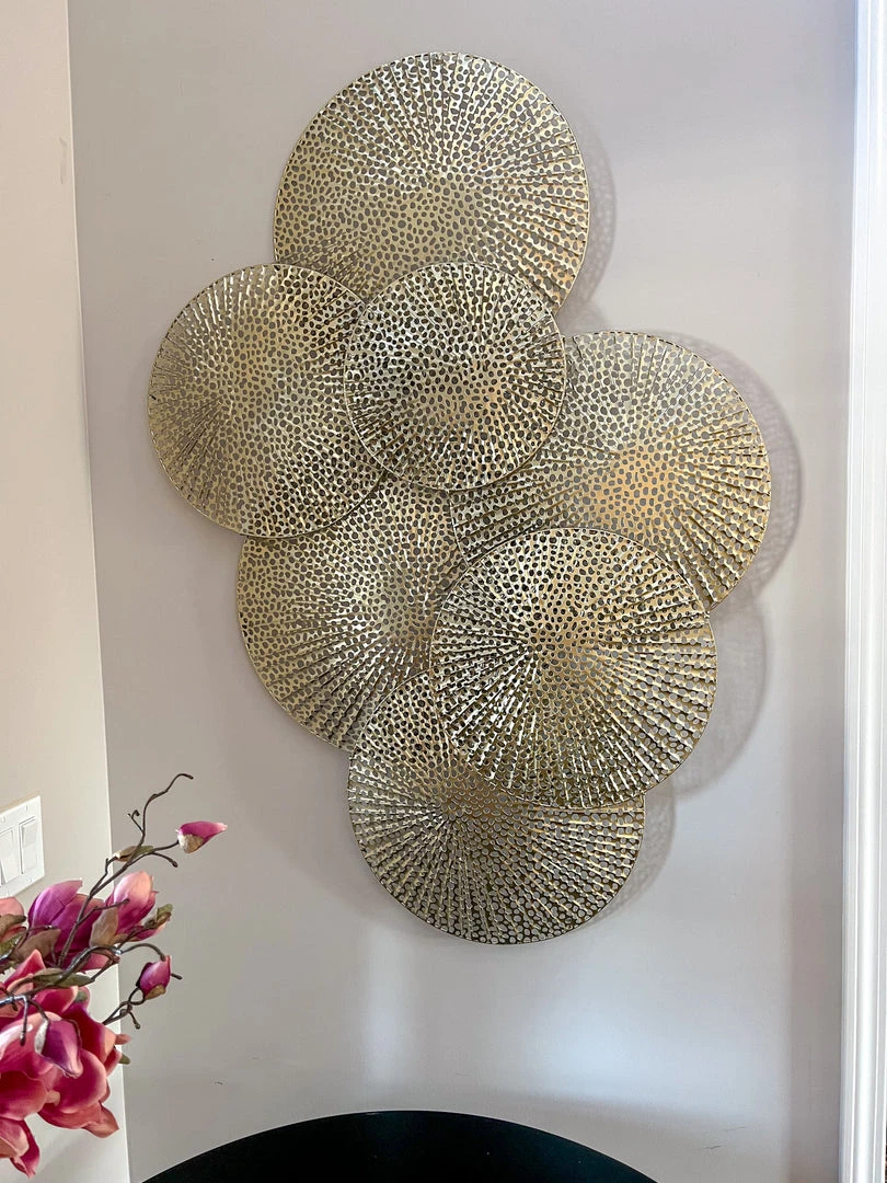 Inspire Me! Home Decor Gold Abstract Circle Wall Art WALL ART & MIRRORS 3 Inspire Me! Home Decor Gold Abstract Circle Wall Art WALL ART & MIRRORS