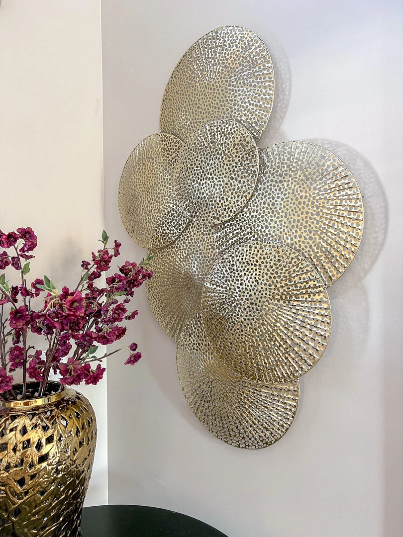 Inspire Me! Home Decor Gold Abstract Circle Wall Art WALL ART & MIRRORS 4 Inspire Me! Home Decor Gold Abstract Circle Wall Art WALL ART & MIRRORS