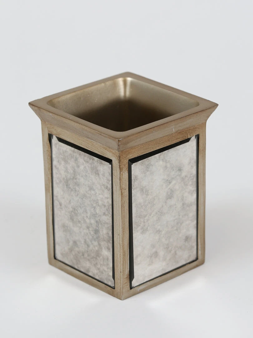 Inspire Me! Home Decor Antique Mirror Patterned Bath Collection (7 Items) Silver 7 Inspire Me! Home Decor Antique Mirror Patterned Bath Collection (7 Items) Silver