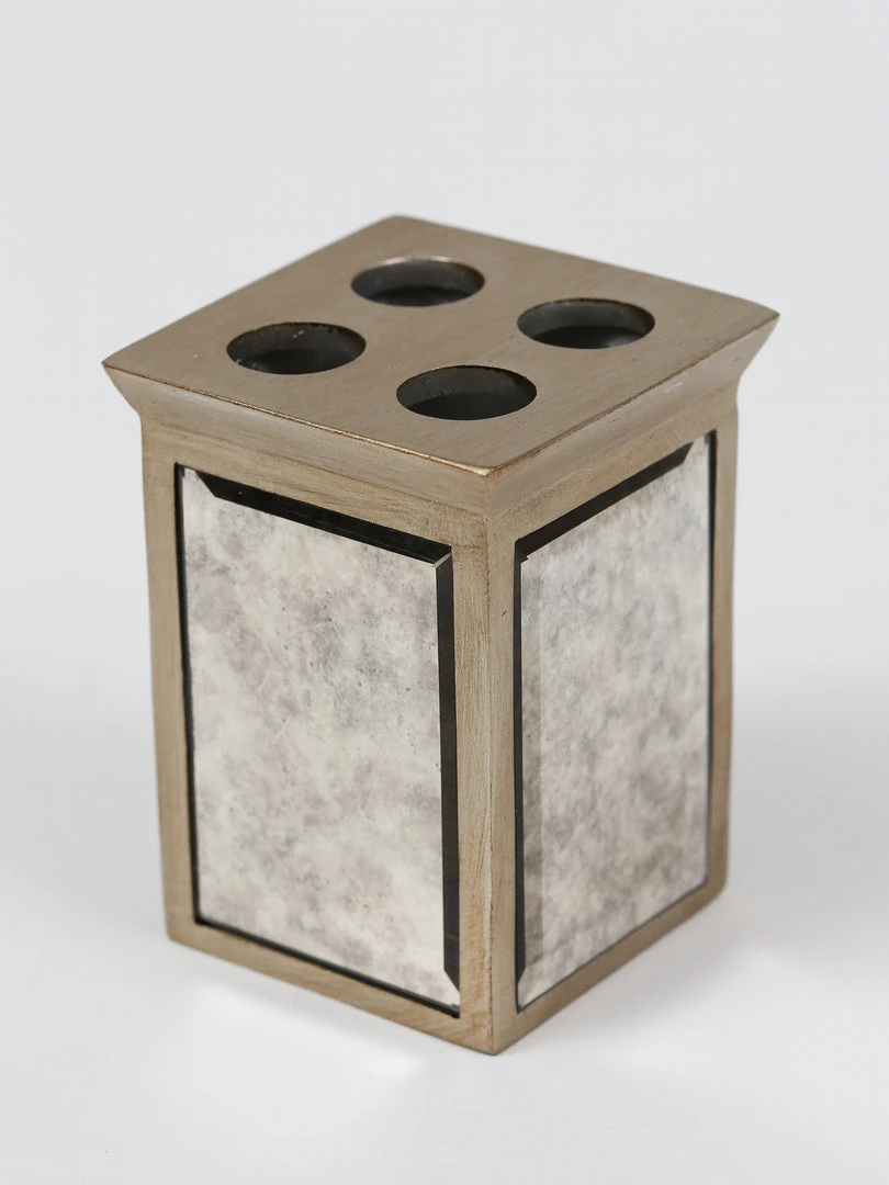 Inspire Me! Home Decor Antique Mirror Patterned Bath Collection (7 Items) Silver 6 Inspire Me! Home Decor Antique Mirror Patterned Bath Collection (7 Items) Silver