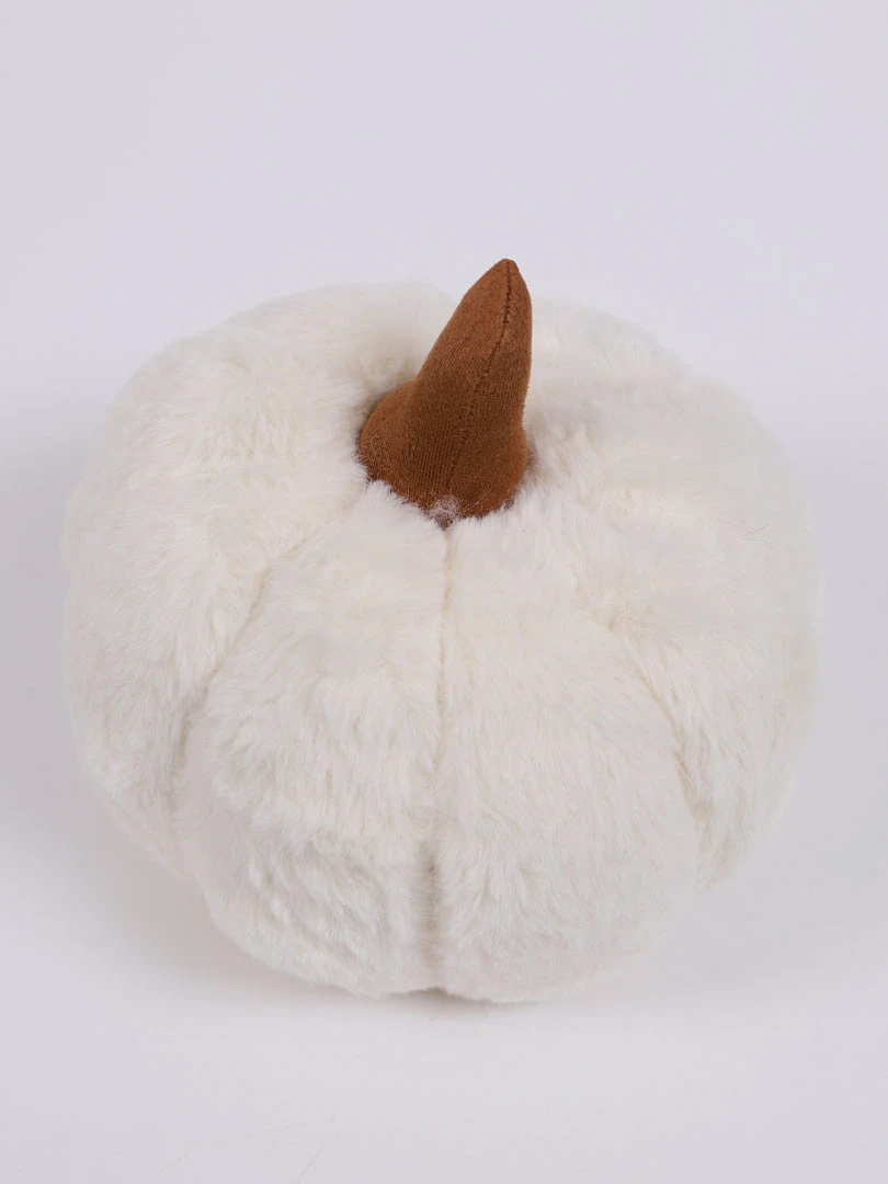 Inspire Me! Home Decor Faux Fur Ivory Pumpkin Pillow 4 Inspire Me! Home Decor Faux Fur Ivory Pumpkin Pillow