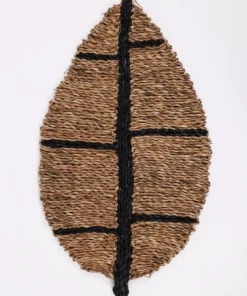 Inspire Me! Home Decor Seagrass Woven Leaf Placemat / Table Runner