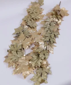 Inspire Me! Home Decor Glittered Gold Maple Leaf Garland