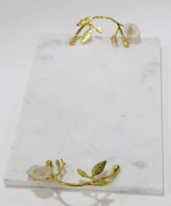 Inspire Me! Home Decor Marble Tray With Gold Agate Handles 12 Inspire Me! Home Decor Marble Tray With Gold Agate Handles