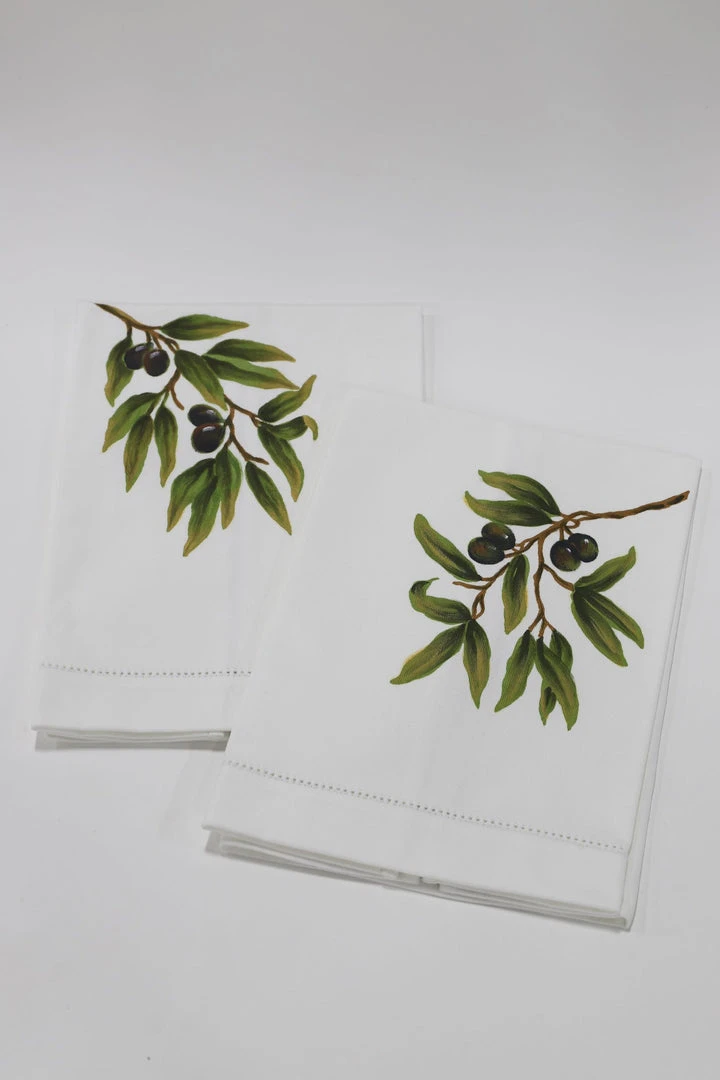 Inspire Me! Home Decor Olive Branch Kitchen Towels (Set Of 2) 4 Inspire Me! Home Decor Olive Branch Kitchen Towels (Set Of 2)