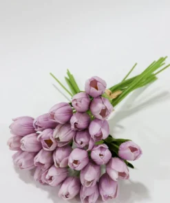 Inspire Me! Home Decor Real Touch Purple Tulip Bundle (3 Shades)