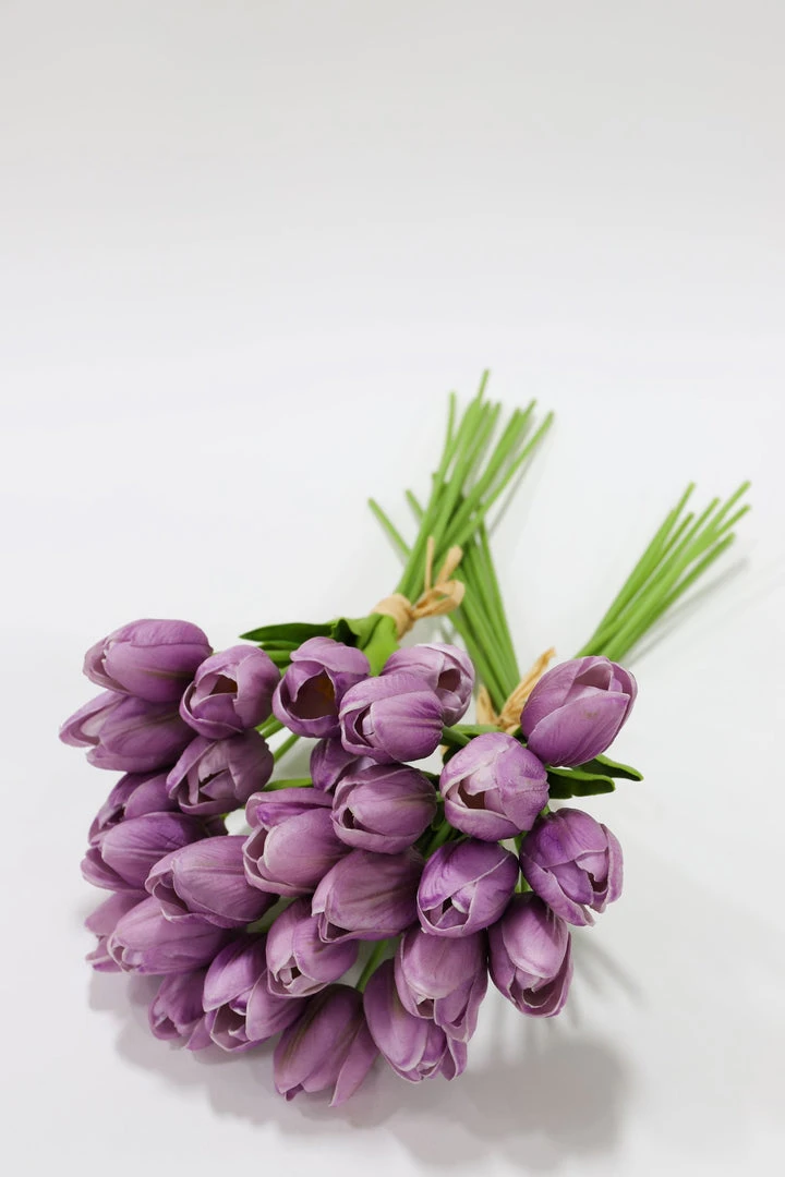 Inspire Me! Home Decor Real Touch Purple Tulip Bundle (3 Shades) 5 Inspire Me! Home Decor Real Touch Purple Tulip Bundle (3 Shades)