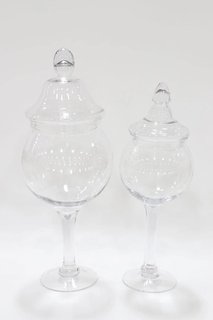 Inspire Me! Home Decor Glass Stem Jar (2 Sizes) Jars 4 Inspire Me! Home Decor Glass Stem Jar (2 Sizes) Jars