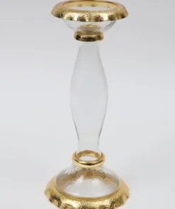 Inspire Me! Home Decor Glass Candle Holders With Gold Ruffle Detail (2 Sizes) 21 Inspire Me! Home Decor Glass Candle Holders With Gold Ruffle Detail (2 Sizes)