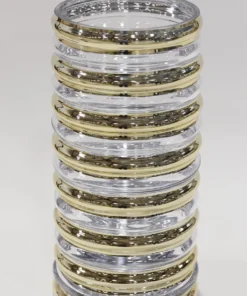 Inspire Me! Home Decor Gold Ribbed Glass Vase (2 Sizes)