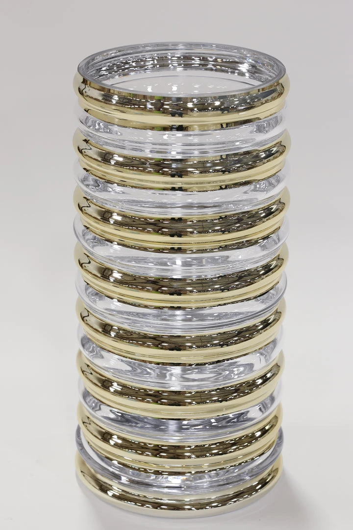 Inspire Me! Home Decor Gold Ribbed Glass Vase (2 Sizes) 4 Inspire Me! Home Decor Gold Ribbed Glass Vase (2 Sizes)