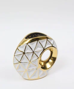 Inspire Me! Home Decor White Porcelain Geometrical Design Vase With Cut Out (2 Sizes) 11 Inspire Me! Home Decor White Porcelain Geometrical Design Vase With Cut Out (2 Sizes)