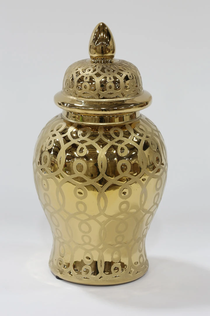 Inspire Me! Home Decor Gold Patterned Mini/Miniature Ginger Jar 4 Inspire Me! Home Decor Gold Patterned Mini/Miniature Ginger Jar