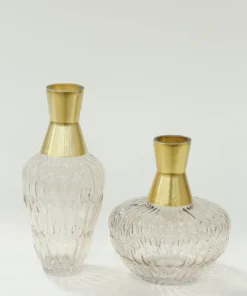 Inspire Me! Home Decor Amber Glass Vase With Gold Neck (2 Sizes) 14 Inspire Me! Home Decor Amber Glass Vase With Gold Neck (2 Sizes)