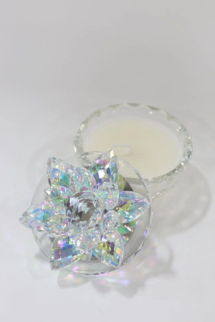 Inspire Me! Home Decor Crystal Lotus Top Candle (2 Colors) 11 Inspire Me! Home Decor Crystal Lotus Top Candle (2 Colors)