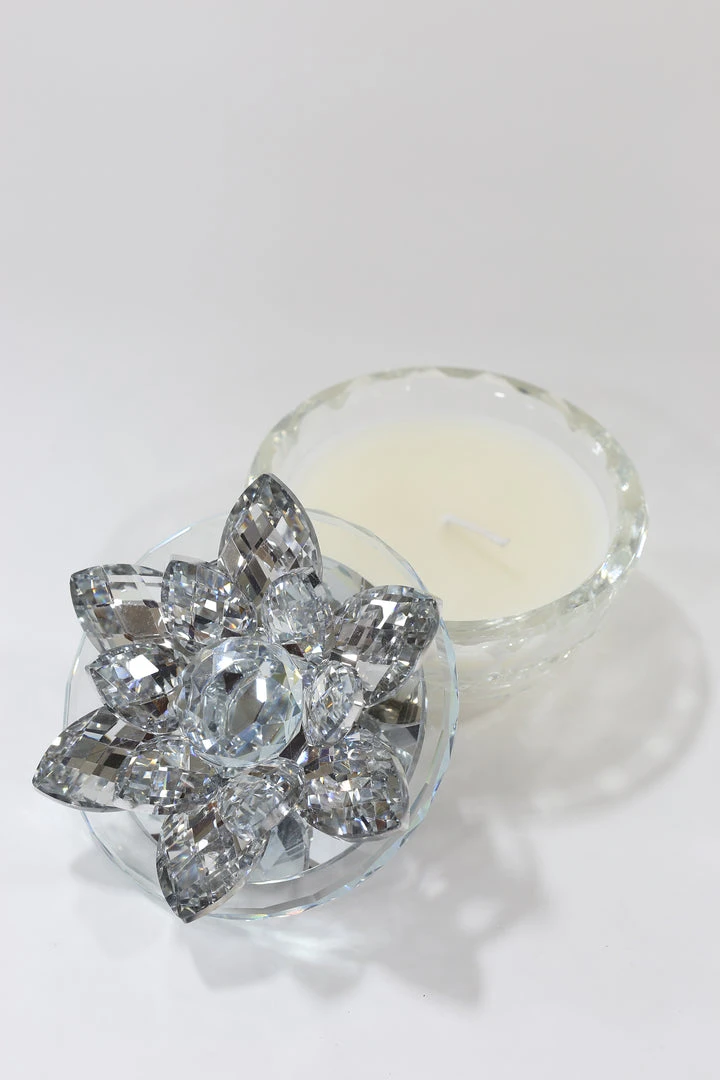 Inspire Me! Home Decor Crystal Lotus Top Candle (2 Colors) 8 Inspire Me! Home Decor Crystal Lotus Top Candle (2 Colors)