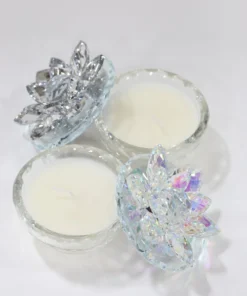 Inspire Me! Home Decor Crystal Lotus Top Candle (2 Colors) 23 Inspire Me! Home Decor Crystal Lotus Top Candle (2 Colors)