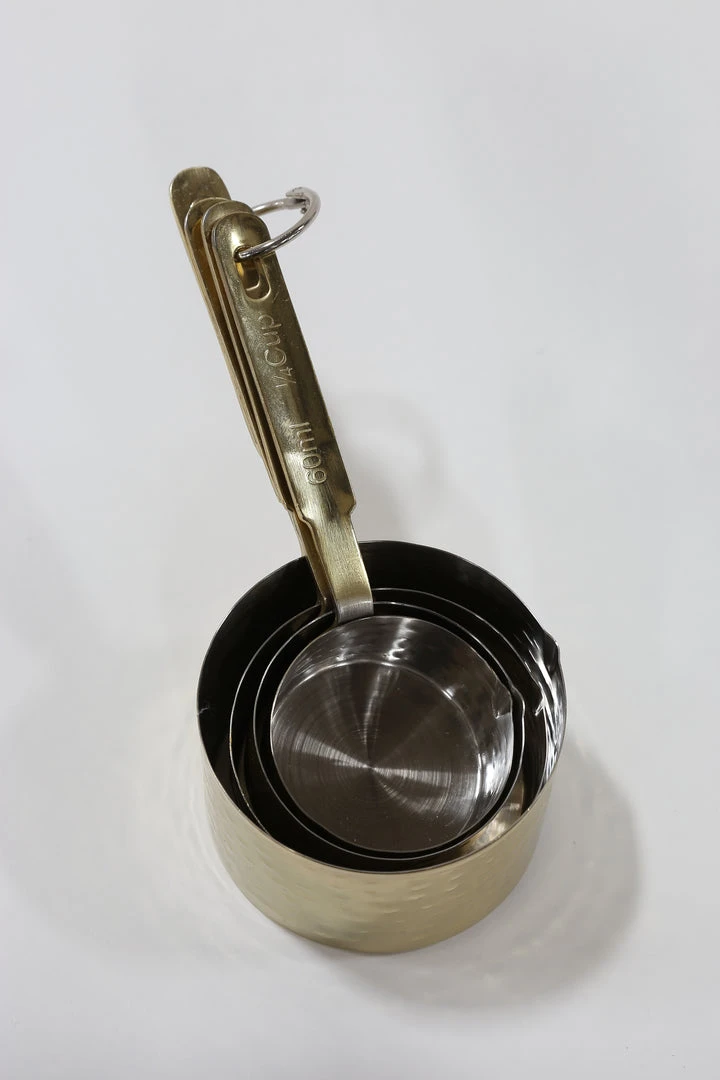 Inspire Me! Home Decor Hammered Texture Gold Measuring Cups 4 Inspire Me! Home Decor Hammered Texture Gold Measuring Cups