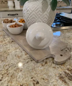 Inspire Me! Home Decor White Geometric Ceramic Ginger Jar 8 Inspire Me! Home Decor White Geometric Ceramic Ginger Jar