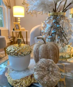 Inspire Me! Home Decor White Acorn Candle With Gold Top 9 Inspire Me! Home Decor White Acorn Candle With Gold Top