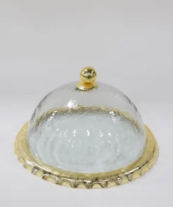 Inspire Me! Home Decor Gold Bordered Glass Cake Dome 17 Inspire Me! Home Decor Gold Bordered Glass Cake Dome