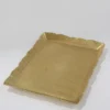Inspire Me! Home Decor Textured Metal Gold Rectangle Tray