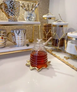 Inspire Me! Home Decor KITCHEN Glass Beehive Honey Jar 8 Inspire Me! Home Decor KITCHEN Glass Beehive Honey Jar