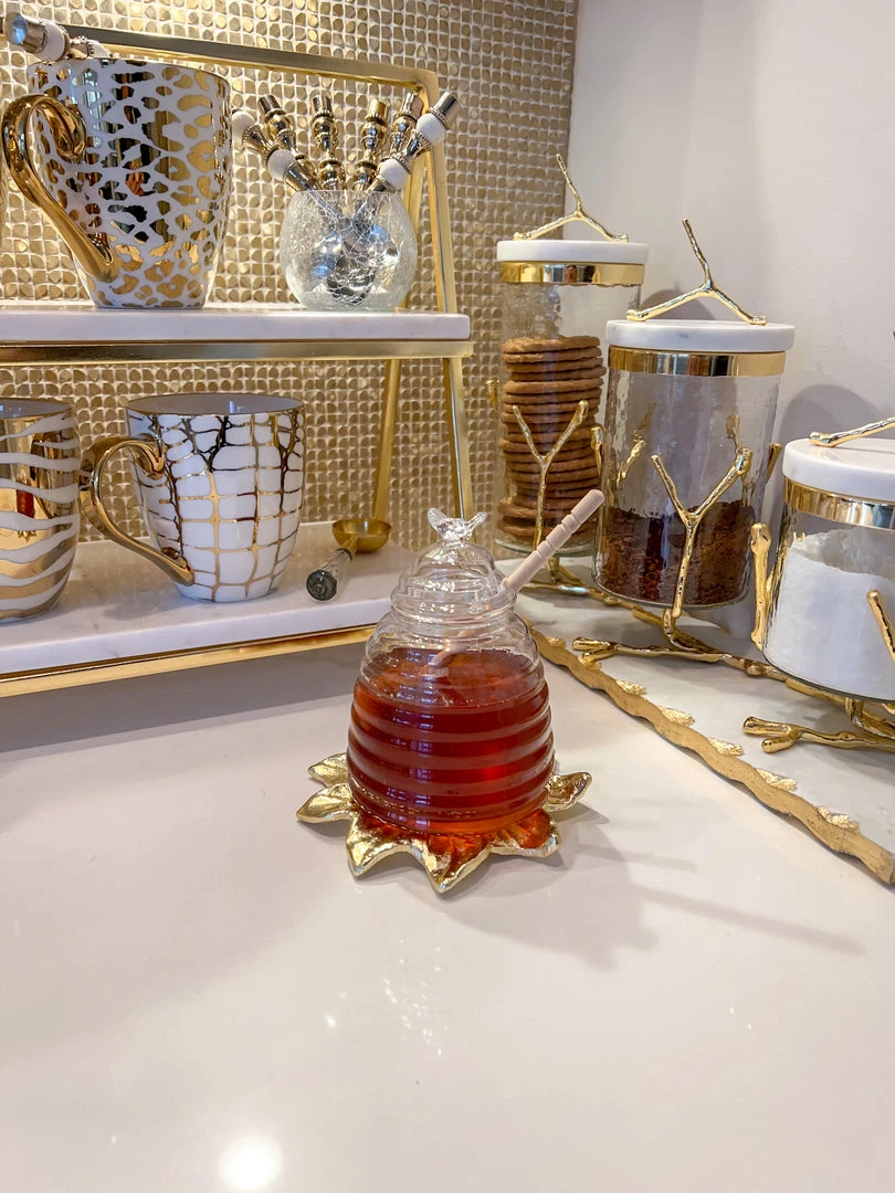 Inspire Me! Home Decor KITCHEN Glass Beehive Honey Jar 5 Inspire Me! Home Decor KITCHEN Glass Beehive Honey Jar