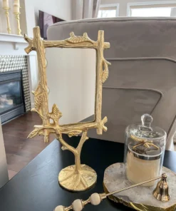 Inspire Me! Home Decor WALL ART & MIRRORS Gold Branch Design Table Mirror