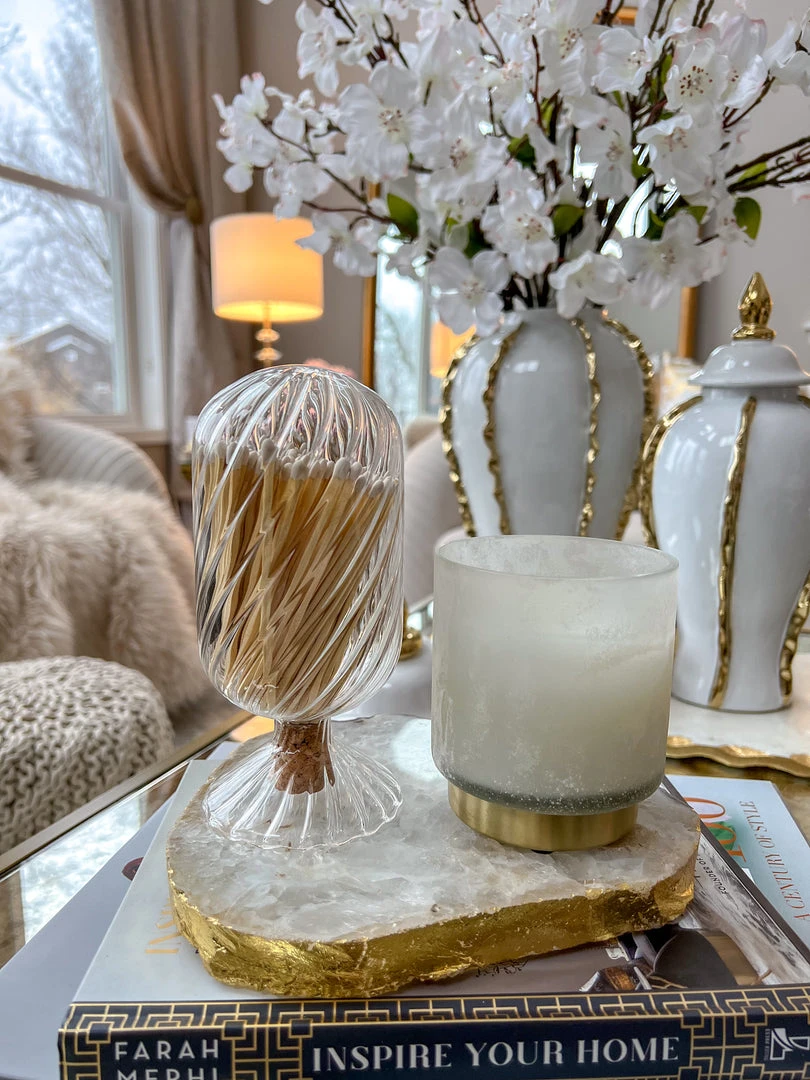 Inspire Me! Home Decor Metallic Gold Edge Agate Trivet 4 Inspire Me! Home Decor Metallic Gold Edge Agate Trivet