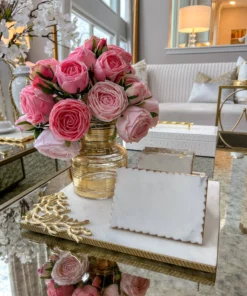 Inspire Me! Home Decor Floral Stems Real Touch Rose Bundle (2 Colors)