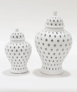 Inspire Me! Home Decor Small White Ginger Jar