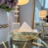 Inspire Me! Home Decor Gold Metal Tissue Holder With Leaf Design & Acrylic Lid 2 Inspire Me! Home Decor Gold Metal Tissue Holder With Leaf Design & Acrylic Lid