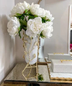 Inspire Me! Home Decor Cream Real Touch Peony Stem