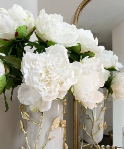 Inspire Me! Home Decor Cream Real Touch Peony Stem