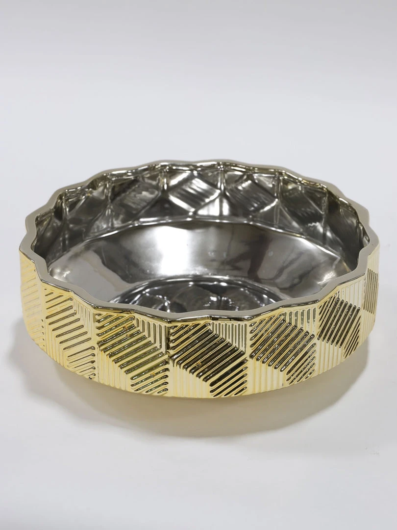 Inspire Me! Home Decor Champagne Textured Ceramic Bowls (3 Sizes) 7 Inspire Me! Home Decor Champagne Textured Ceramic Bowls (3 Sizes)