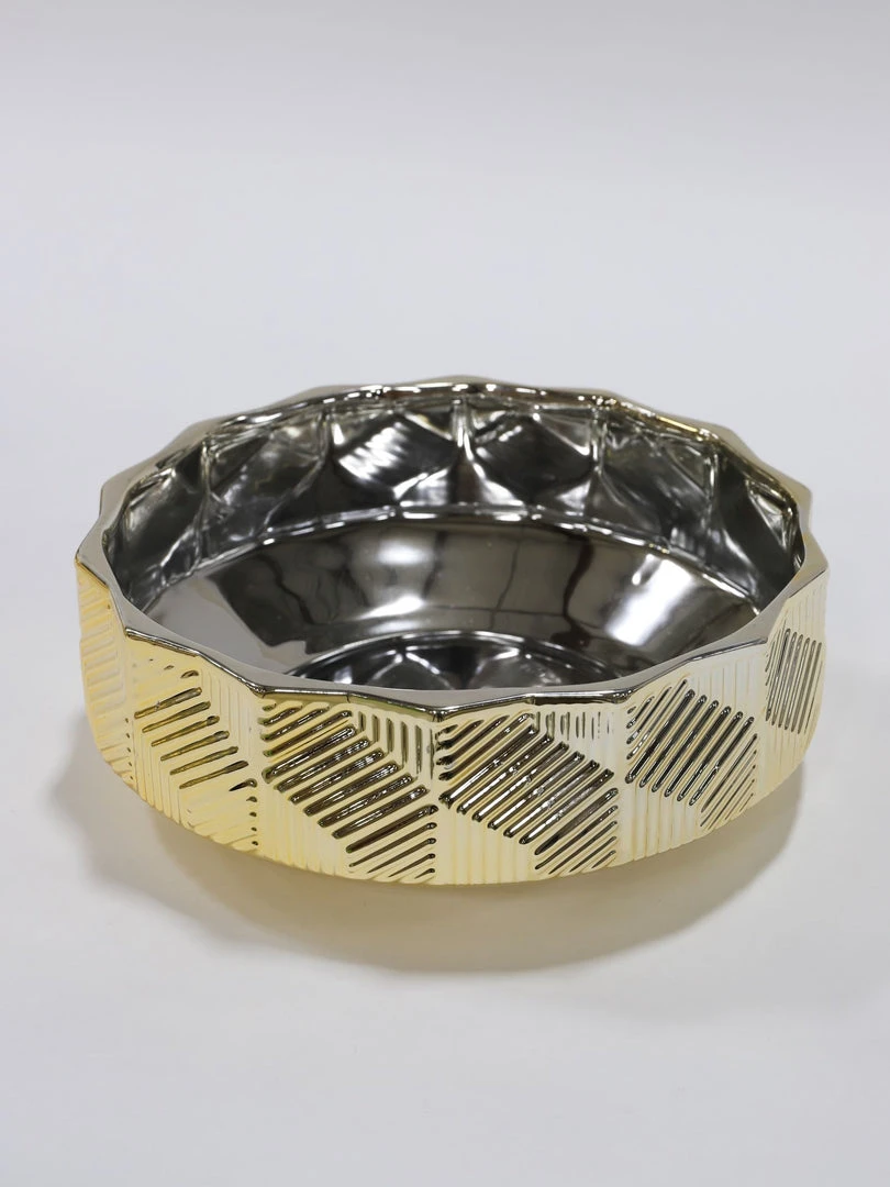 Inspire Me! Home Decor Champagne Textured Ceramic Bowls (3 Sizes) 8 Inspire Me! Home Decor Champagne Textured Ceramic Bowls (3 Sizes)