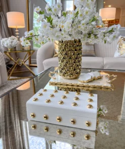 Inspire Me! Home Decor Studded Decorative Wood Boxes (4 Colors)