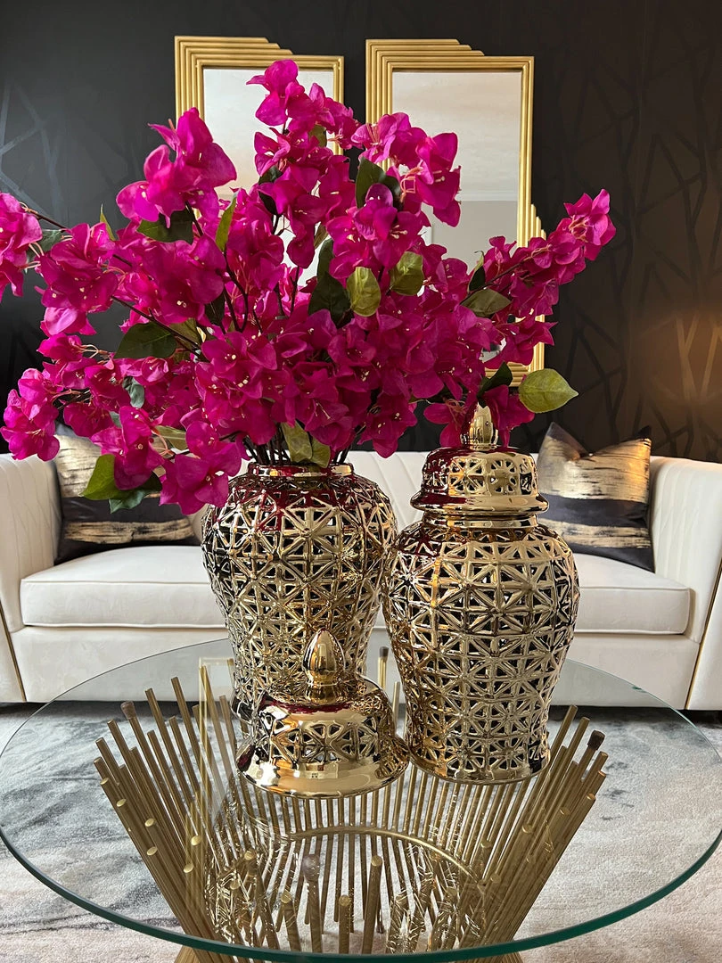 Inspire Me! Home Decor Gold Pierced Ginger Jar (2 Sizes) 3 Inspire Me! Home Decor Gold Pierced Ginger Jar (2 Sizes)