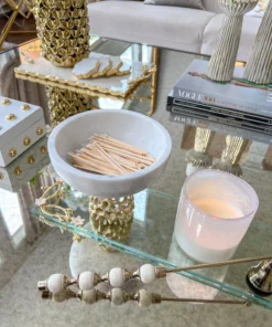 Inspire Me! Home Decor Rectangular Glass Tray With Cherry Blossom Details