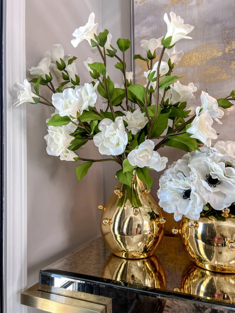 Inspire Me! Home Decor Gold Metal Studded Vase (2 Sizes) 6 Inspire Me! Home Decor Gold Metal Studded Vase (2 Sizes)