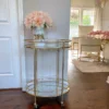 Inspire Me! Home Decor Gold Two-Tiered Cart