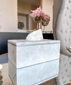 Inspire Me! Home Decor Marble Tissue Cover (2 Colors) Gold