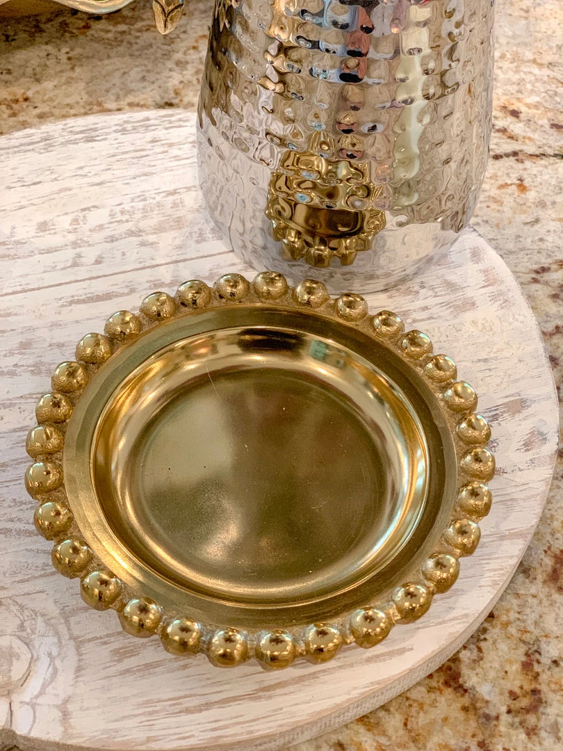 Inspire Me! Home Decor Beaded Round Decorative Plate (2 Colors) 8 Inspire Me! Home Decor Beaded Round Decorative Plate (2 Colors)