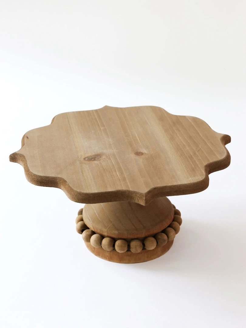 Inspire Me! Home Decor KITCHEN Unique Beaded Wood Cake Stand 4 Inspire Me! Home Decor KITCHEN Unique Beaded Wood Cake Stand