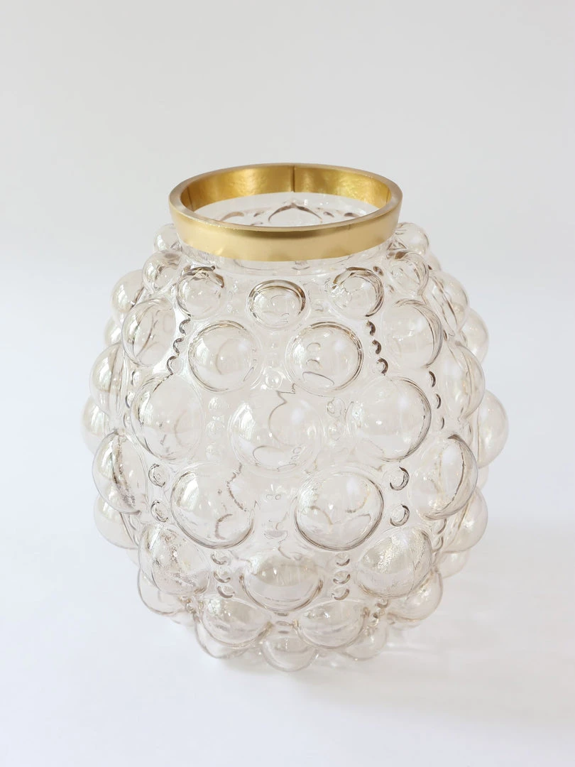 Inspire Me! Home Decor Bubble Vase With Gold Rim (2 Sizes) 7 Inspire Me! Home Decor Bubble Vase With Gold Rim (2 Sizes)