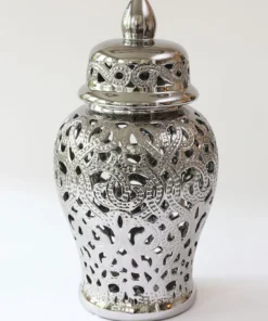 Inspire Me! Home Decor Silver Beaded Ginger Jar (2 Sizes)